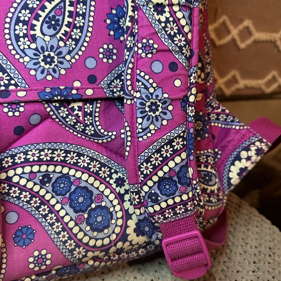 Purple Large Vera Bradley Laptop Backpack - Picture 9 of 11